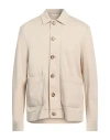 Circolo 1901 Man Shirt Beige Size Xxxl Cotton, Elastane
