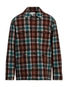 Circolo 1901 Man Shirt Brown Size Xl Virgin Wool In Brown