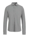 Circolo 1901 Man Shirt Grey Size M Cotton, Elastane