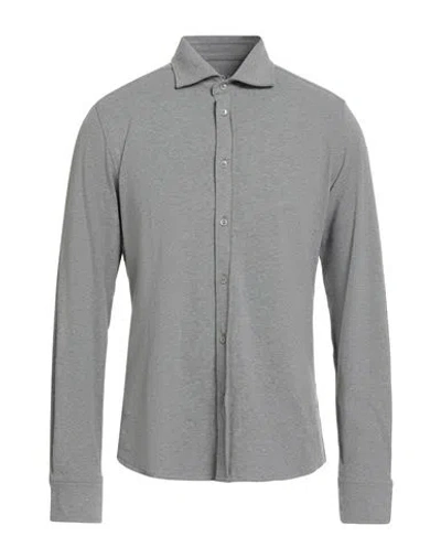 Circolo 1901 Man Shirt Grey Size M Cotton, Elastane In Gray