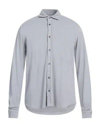 Circolo 1901 Man Shirt Light Grey Size L Cotton, Elastane In Gray