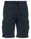 Circolo 1901 Man Shorts & Bermuda Shorts Midnight Blue Size 36 Cotton In Blue