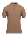 Circolo 1901 Man Sweater Camel Size S Linen, Cotton In Beige