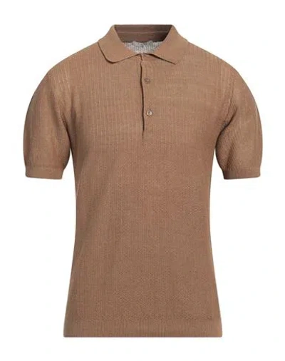 Circolo 1901 Man Sweater Camel Size S Linen, Cotton In Beige