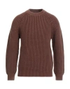 Circolo 1901 Man Sweater Chocolate Brown Size L Virgin Wool