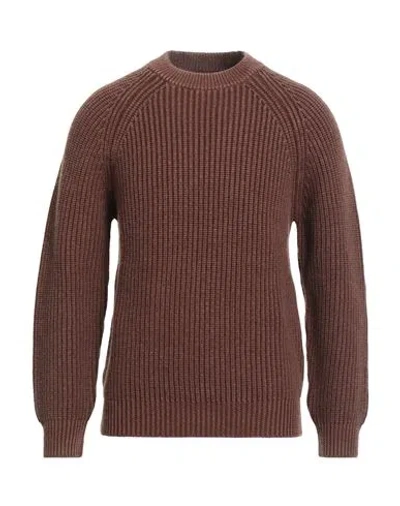 Circolo 1901 Man Sweater Chocolate Brown Size L Virgin Wool