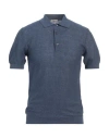 Circolo 1901 Man Sweater Navy Size S Linen, Cotton In Navy