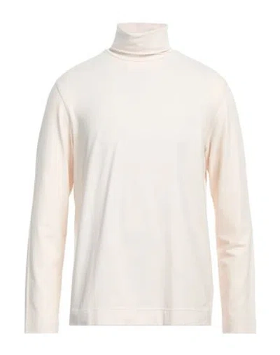 Circolo 1901 Man T-shirt Cream Size L Cotton, Elastane In White