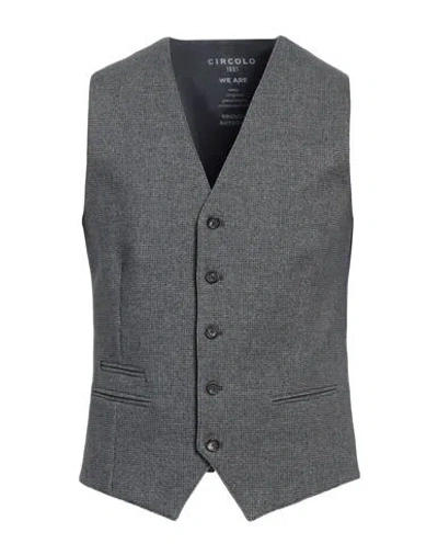 Circolo 1901 Man Tailored Vest Blue Size 36 Cotton, Elastane
