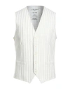 Circolo 1901 Man Tailored Vest Cream Size 40 Cotton, Elastane In White