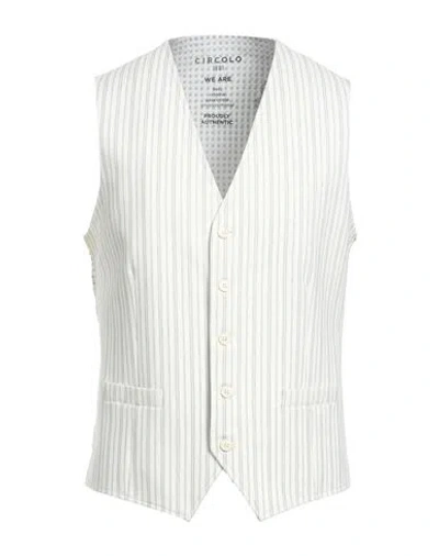 Circolo 1901 Man Tailored Vest Cream Size 40 Cotton, Elastane In White
