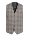 Circolo 1901 Man Tailored Vest Taupe Size 46 Cotton, Elastane