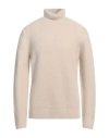 Circolo 1901 Man Turtleneck Beige Size Xl Virgin Wool