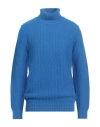 Circolo 1901 Man Turtleneck Blue Size L Merino Wool