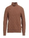 Circolo 1901 Man Turtleneck Camel Size Xxl Virgin Wool In Brown