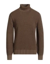 Circolo 1901 Man Turtleneck Brown Size L Virgin Wool
