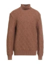 Circolo 1901 Man Turtleneck Camel Size Xxl Virgin Wool In Brown