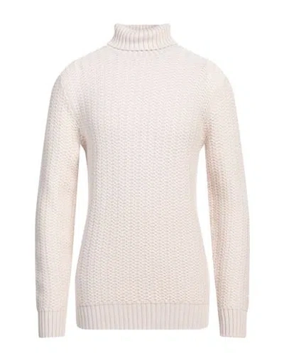 Circolo 1901 Man Turtleneck Cream Size S Virgin Wool In White