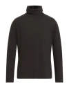 Circolo 1901 Man Turtleneck Dark Brown Size L Cotton, Elastane In Black