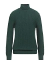 Circolo 1901 Man Turtleneck Dark Green Size L Merino Wool