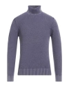 Circolo 1901 Man Turtleneck Purple Size M Virgin Wool