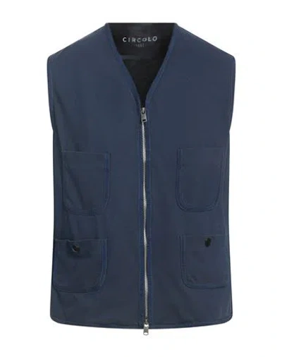 Circolo 1901 Man Vest Navy Size 40 Cotton In Blue