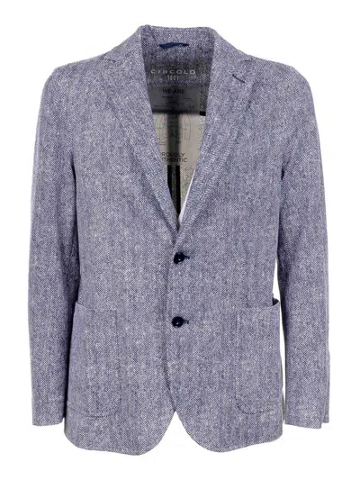 Circolo 1901 Men's Single -breasted Jacket In Blue