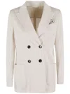 Circolo 1901 Tailored Double-breasted Jacket With Textured Finish