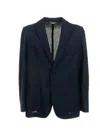 Circolo 1901 Navy Blue Single-breasted Linen And Cotton Jacket In Blue