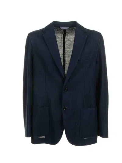 CIRCOLO 1901 NAVY BLUE SINGLE-BREASTED JACKET