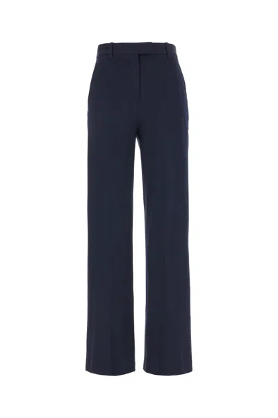 Circolo 1901 Navy Blue Stretch Cotton Pants In 447