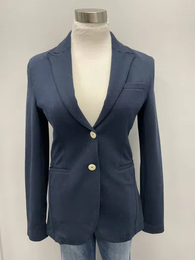 Circolo 1901 Navy Cotton Stretch Jacket In Blue