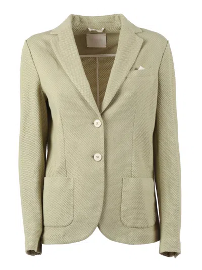 Circolo 1901 Slim Fit Nido D'ape In Green