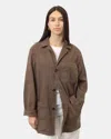 Circolo 1901 Overlaid  In Mixed Linen And Cotton - Black In Brown
