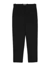 Circolo 1901 Textured Finish Carrot Fit Trousers In Black
