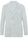 Circolo 1901 Oxford Double-breasted Jacket In Blue
