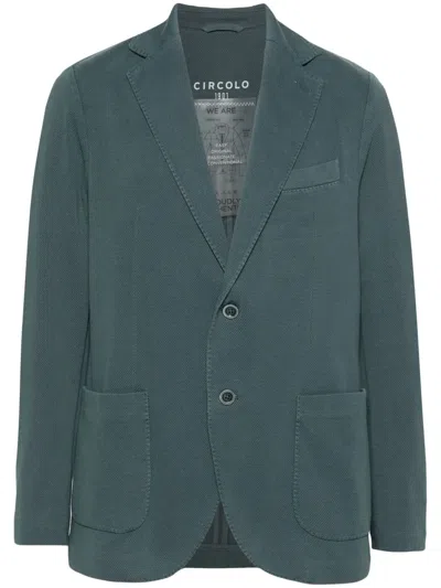 Circolo 1901 Oxford Weave Blazer In Blue