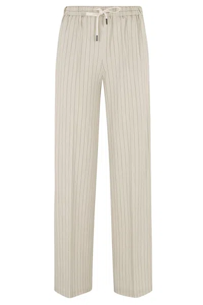 Circolo 1901 P Wide Leg In Neutral