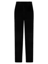 Circolo 1901 Carrot Velour Trousers In Black