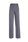 Circolo 1901 Pinstripe-pattern Flared Trousers In 001t