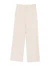 Circolo 1901 Beige Wide-leg Trousers With High Waist In Neutral
