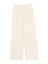 Circolo 1901 Beige Wide-leg Trousers With High Waist In Sand