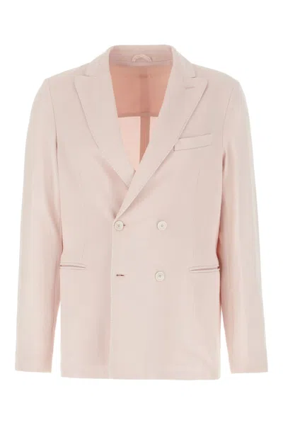 Circolo 1901 Pastel Pink Stretch Cotton Blazer In 996