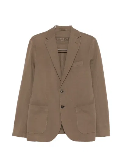 Circolo 1901 Patch-pocket Jacket In Brown