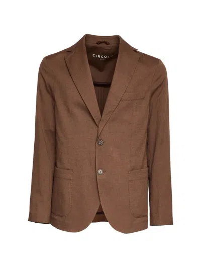 Circolo 1901 Patch Pockets Single-breasted Blazer In Brown
