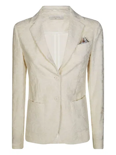 Circolo 1901 Patterned-jacquard Blazer In Neutrals