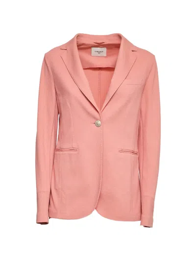 Circolo 1901 Garment Dyed Multi-pocket Casual Blazer In Pink