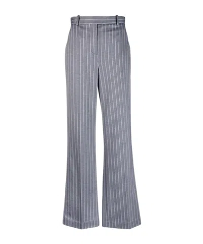CIRCOLO 1901 PINSTRIPE-PATTERN FLARED TROUSERS
