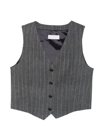 Circolo 1901 Pinstripe-print Waistcoat In Gray