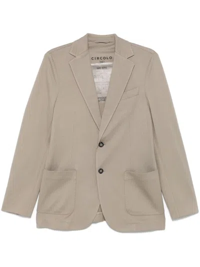 Circolo 1901 Piqué Blazer In Grey